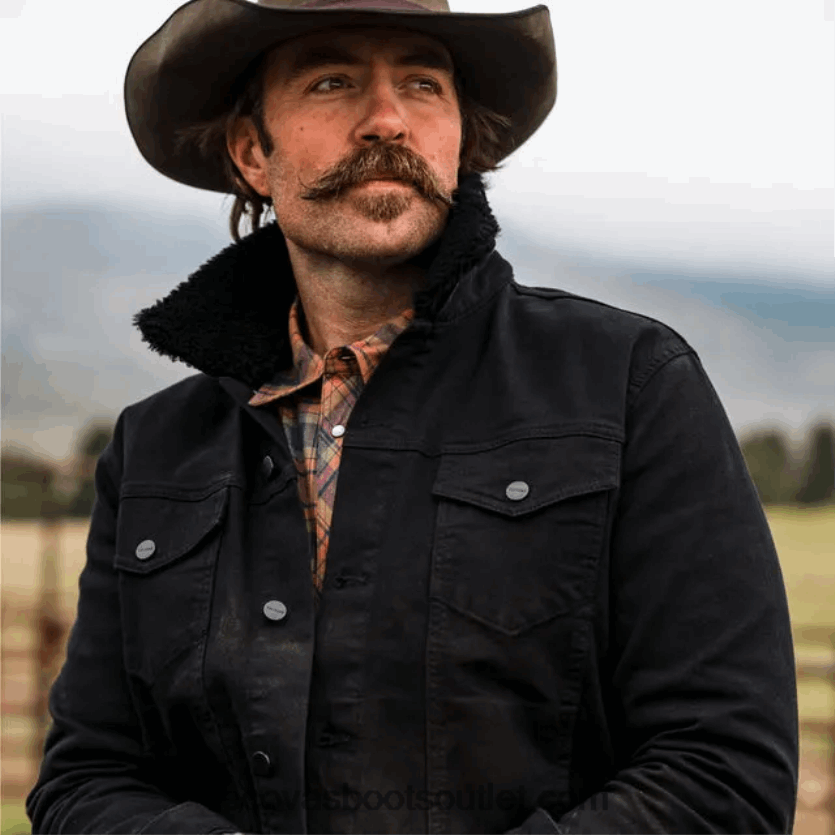 homens jaqueta de caminhoneiro durante a noite Z4488X19 azeviche Tecovas