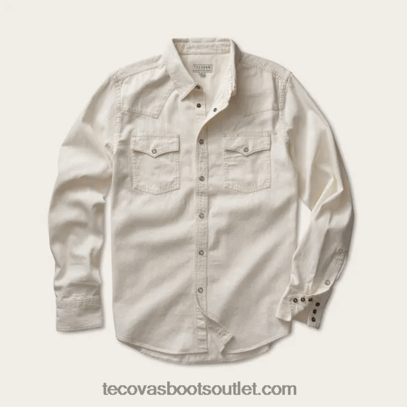 homens pressão de pérola denim Z4488X20 natural Tecovas