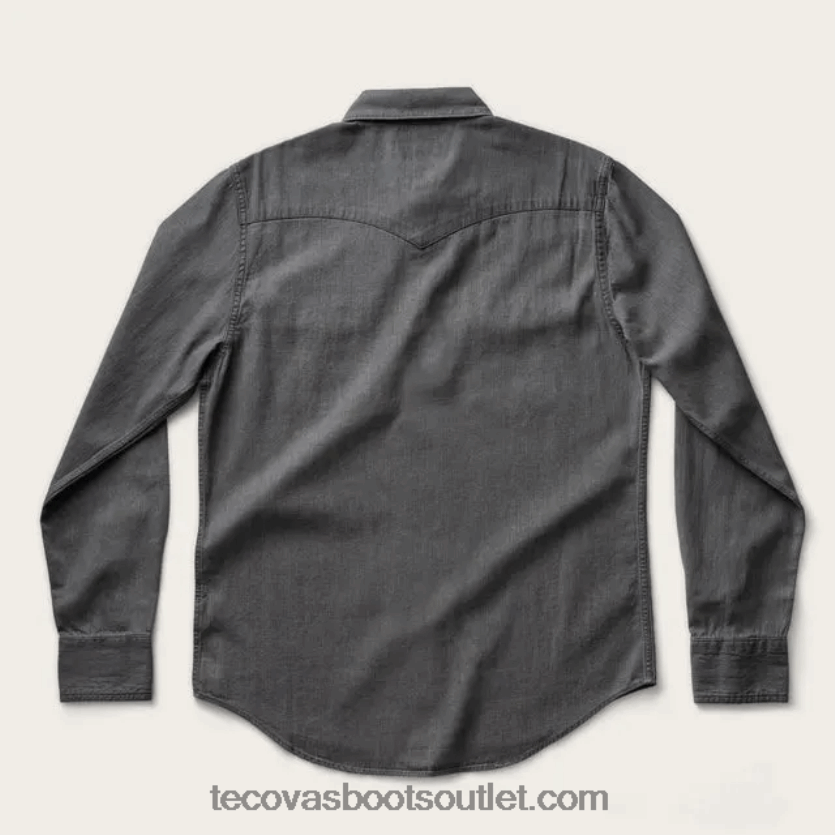 homens pressão de pérola denim Z4488X22 cinza Tecovas