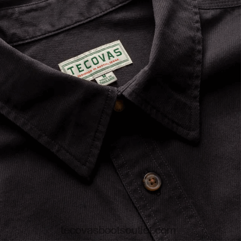 homens botão de sarja de algodão Z4488X46 carvão Tecovas