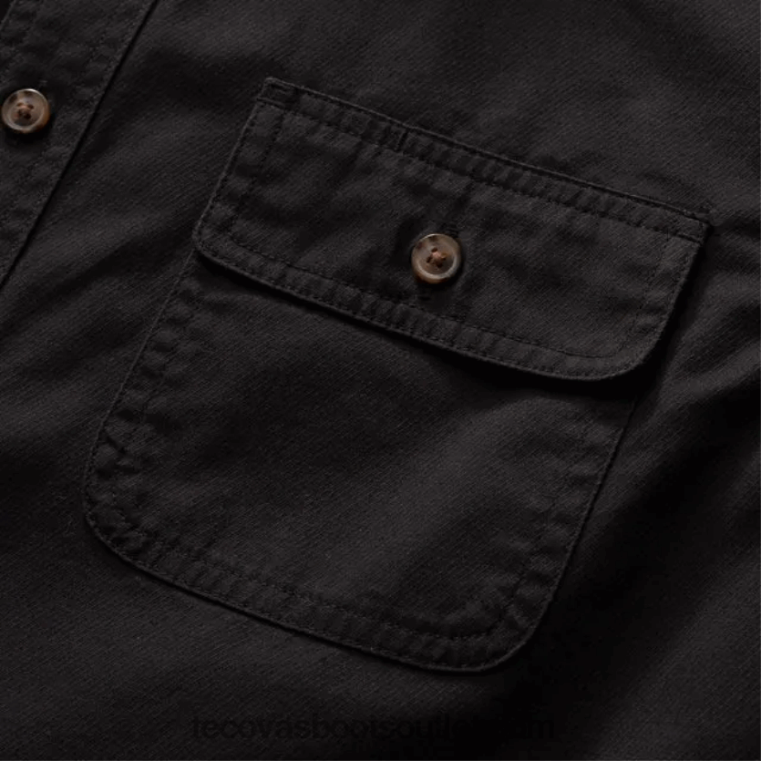 homens botão de sarja de algodão Z4488X46 carvão Tecovas