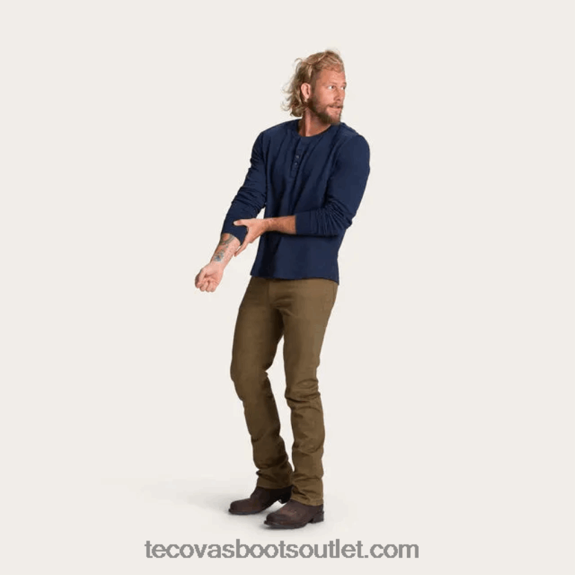 homens goma de algodão henley Z4488X26 crepúsculo Tecovas