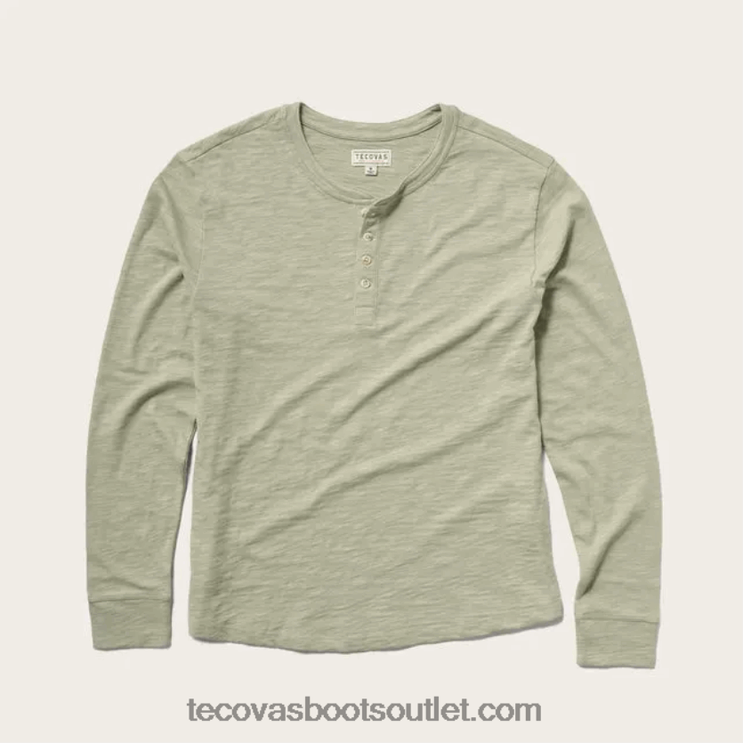 homens goma de algodão henley Z4488X27 artemísia Tecovas