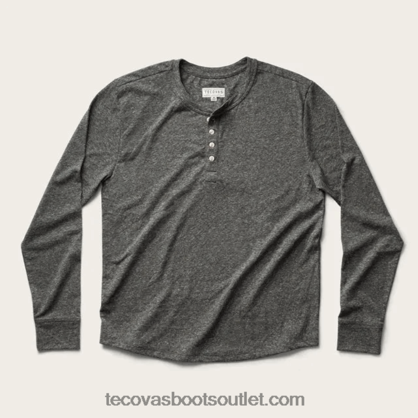 homens henley tri-blend Z4488X33 urze carvão Tecovas