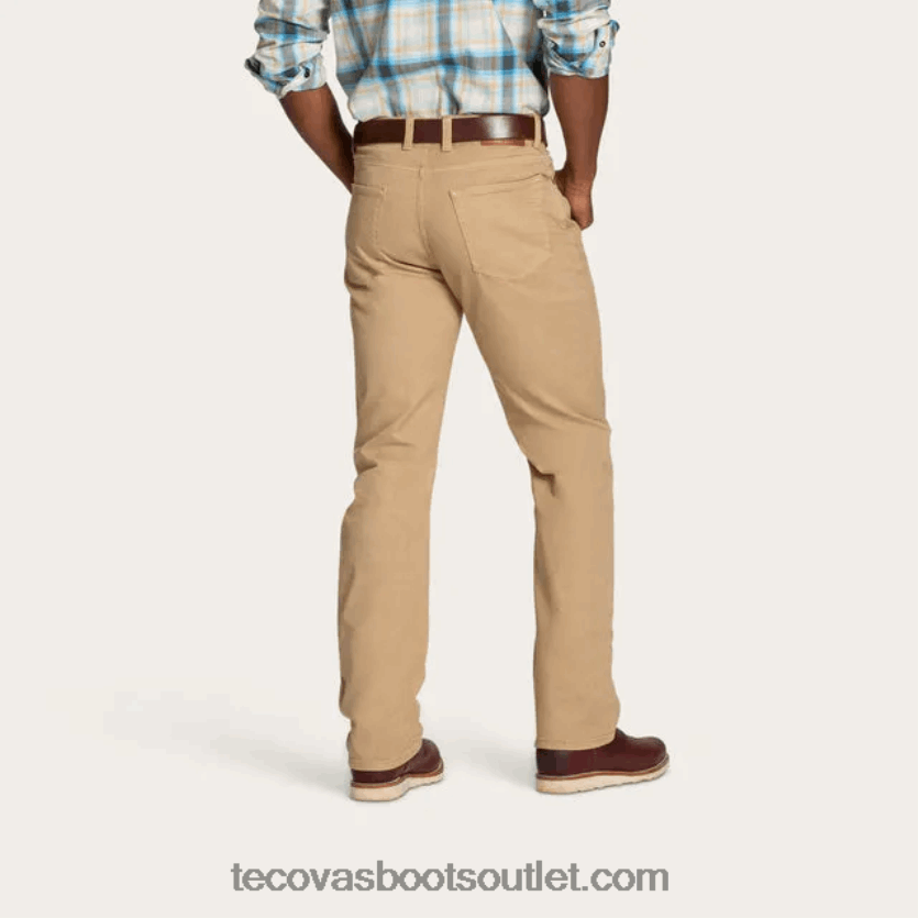 homens jeans conforto de cinco bolsos Z4488X64 areia Tecovas