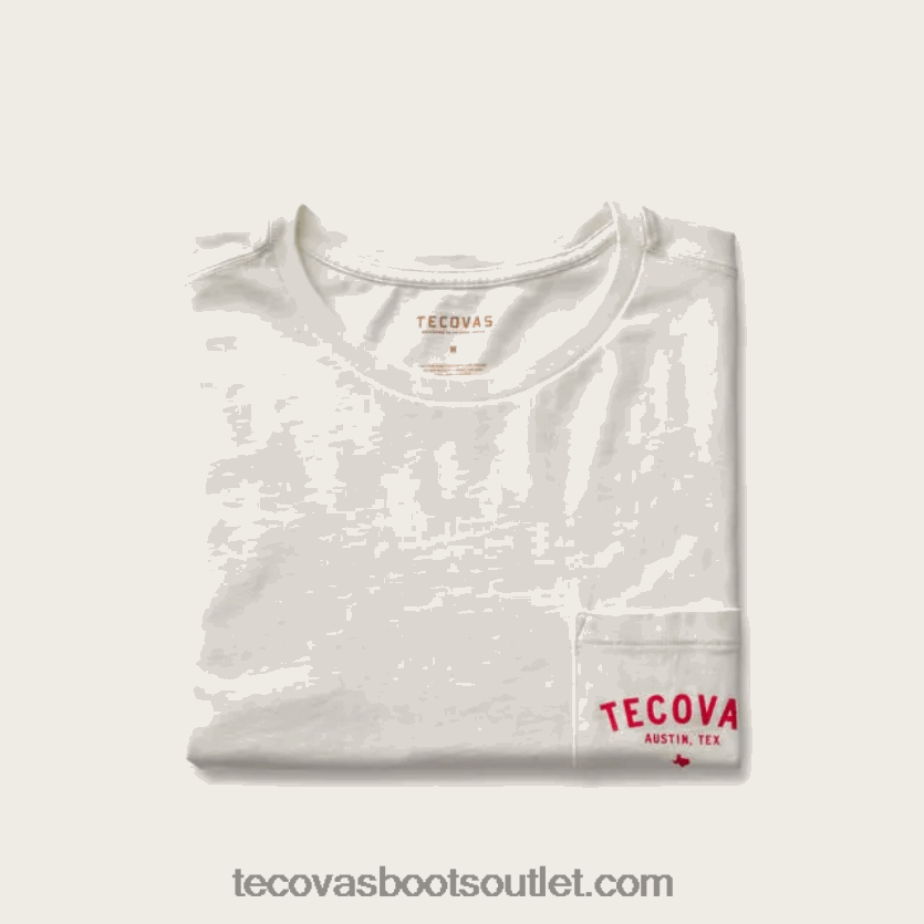 homens camiseta de bolso fine makers Z4488X17 osso vermelho Tecovas