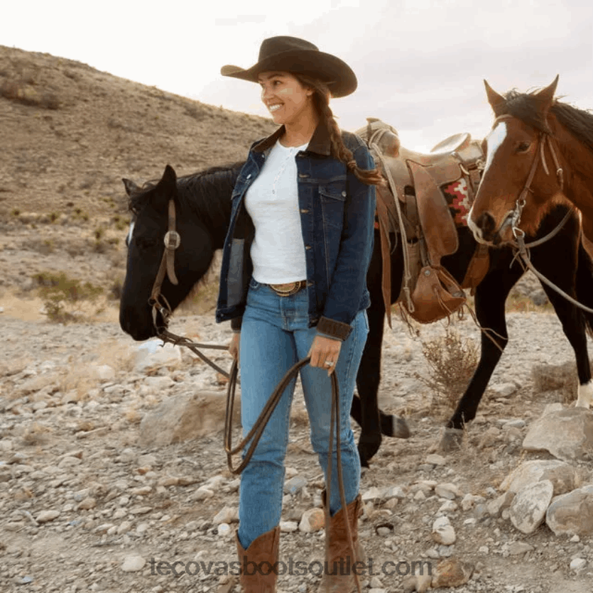 mulheres manga curta algodão slub henley Z4488X156 osso Tecovas