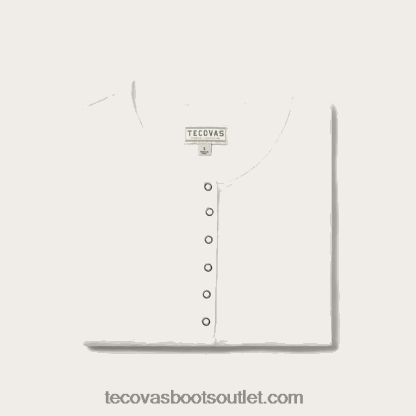 mulheres manga curta algodão slub henley Z4488X156 osso Tecovas