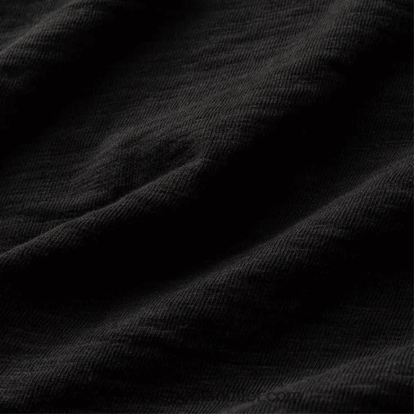 mulheres manga longa algodão slub henley Z4488X161 ônix Tecovas