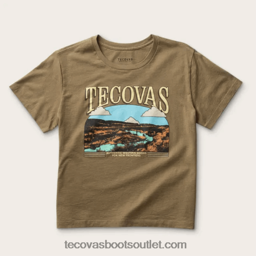 camiseta creekside feminina Z4488X165 alcaparras Tecovas